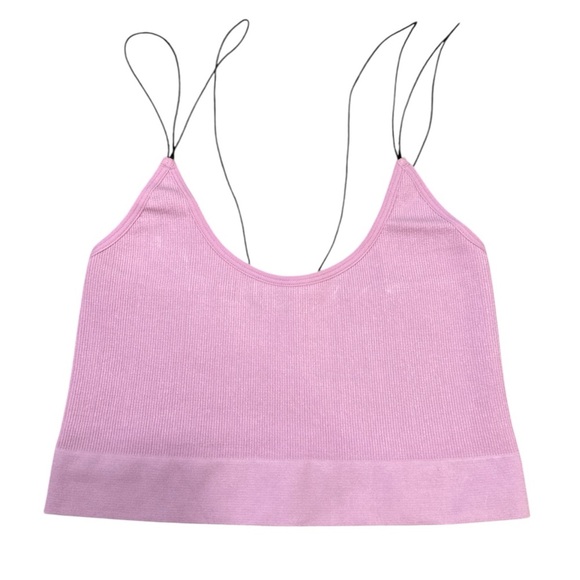 By Together Alani Ribbed Brami Lilac Scoop Neckline Cropped Womens Size M/L - Picture 10 of 12